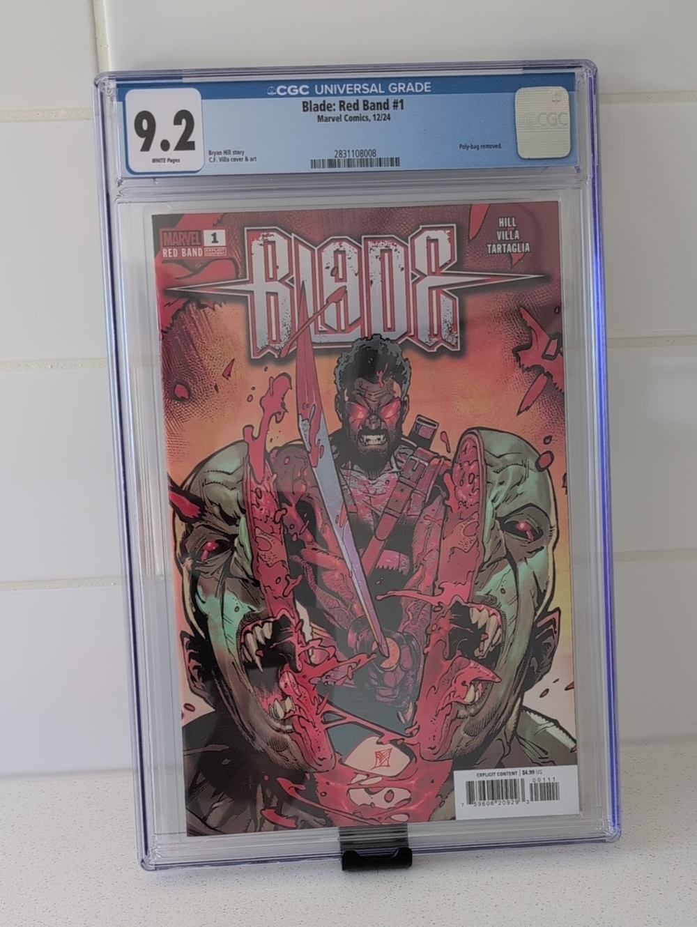 Blade #1 Red Band CGC 9.2 Graded Comic - Marvel Red Band